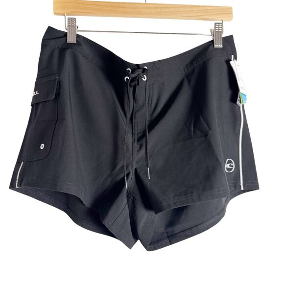 O’Neill Hyperfreak Black Saltwater Solids Stretch 5" Boardshorts Women’s Size 13 - Picture 2 of 7